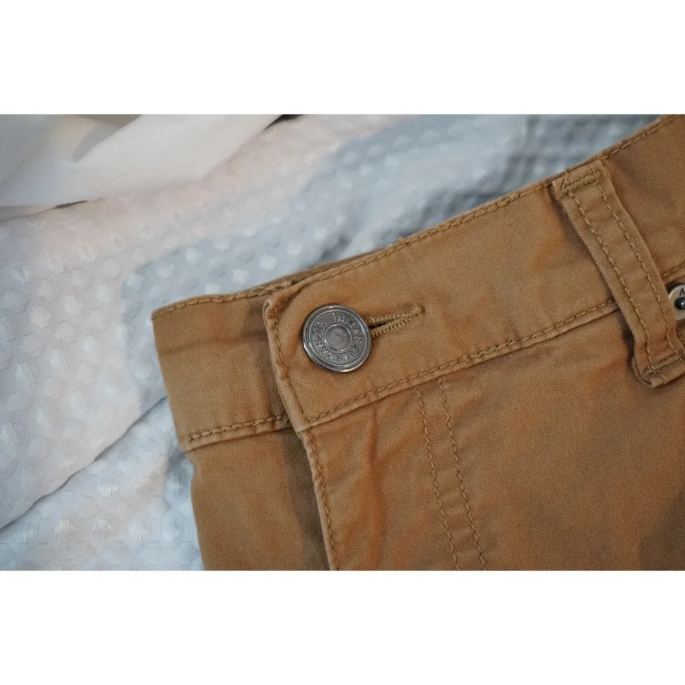COLOURS Alexander Julian Mens Khaki Straight Leg Jeans 34x32 Denim Stretch